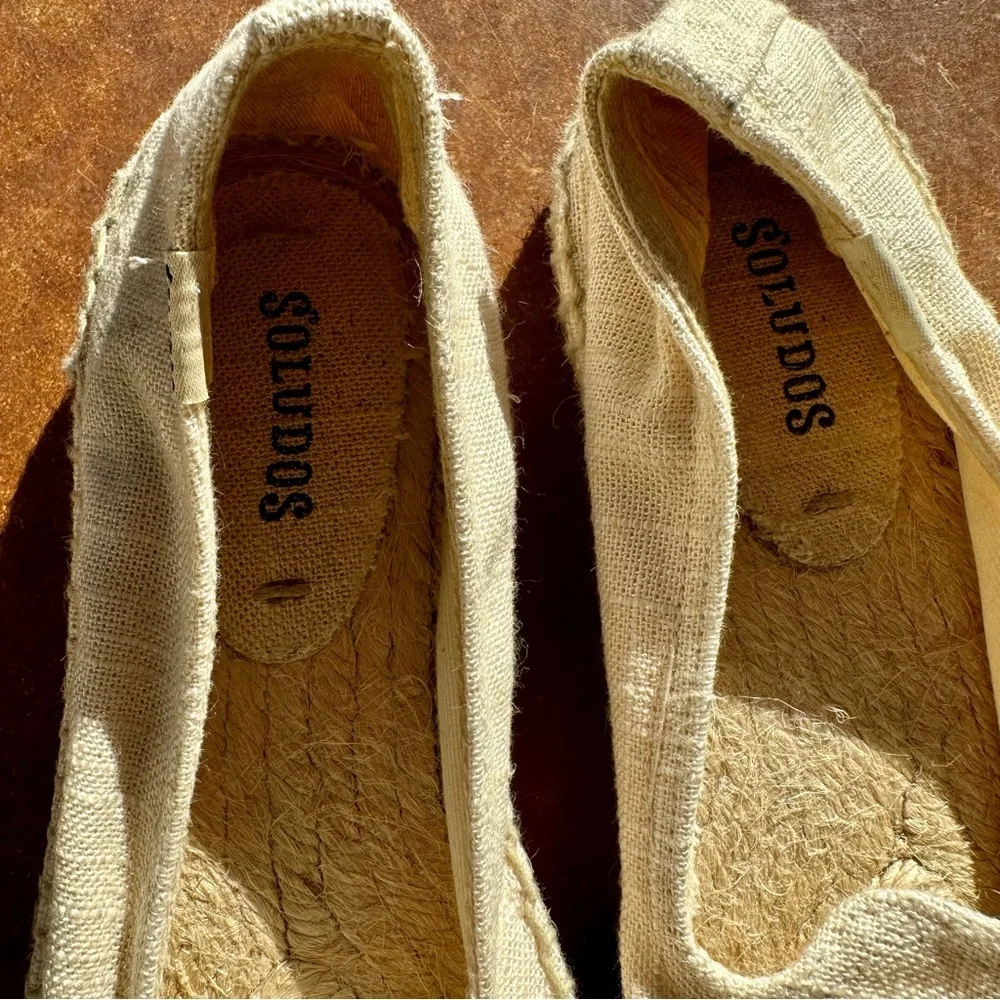 Soludos Peach Espadrilles, Canvas Smoking Shoe NWB sz 9 & 10. RUN SMALL.​